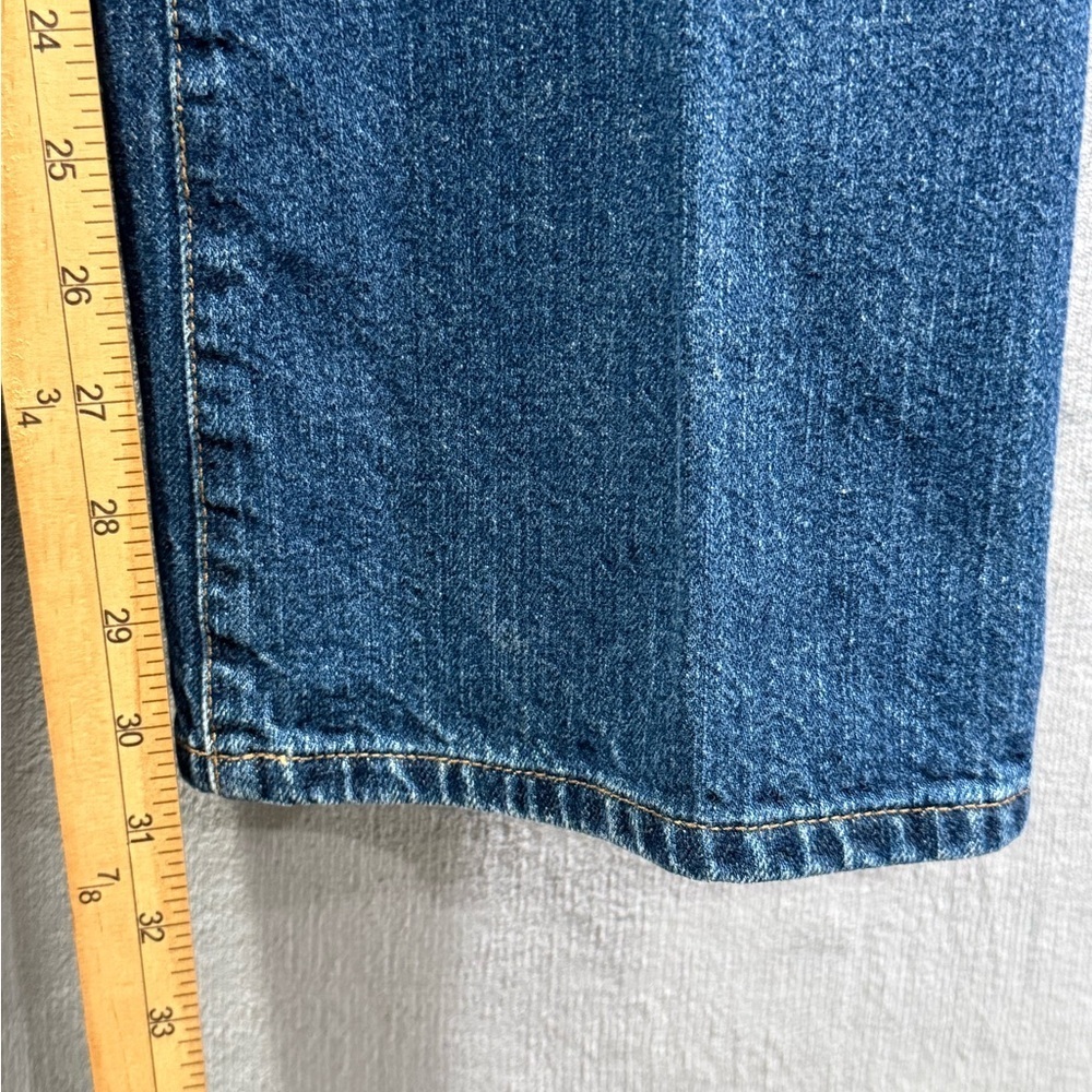 Vintage Ralph Lauren Jeans Women’s Size 12 Embroidered Pockets Wide Straight Leg - Picture 7 of 11